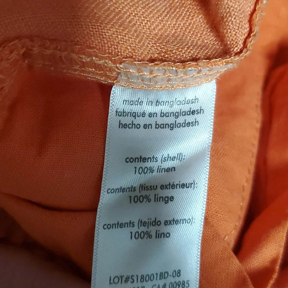 Onia orange linen cargo short men size M